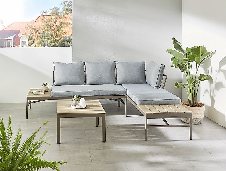 KONIFERA Gartenlounge-Set Badalona, (Set, 9-tlg., 2x günstig online kaufen