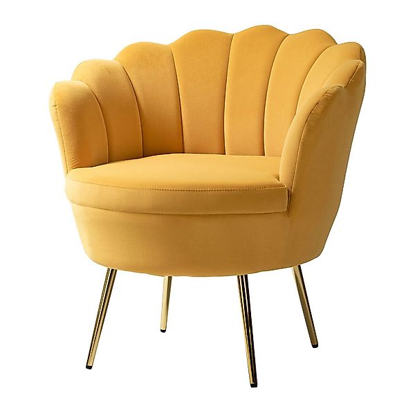 HULALA HOME Loungesessel Armlehnensessel mit Blumenförmiger günstig online kaufen