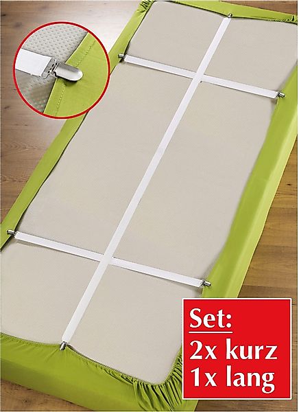 Matratzenauflage Bettlakenspanner extra lang 3-teilig, Uni günstig online kaufen