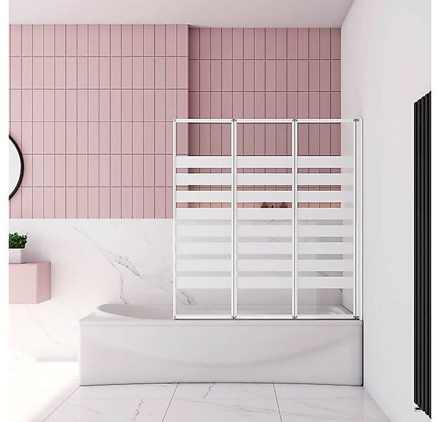 duschspa Badewannenaufsatz 140cm rechts Faltwand ESG Glaswand Trennwand mit günstig online kaufen