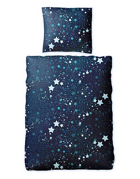 JACK Bettwäsche 135x200cm Stern Feuerwerk Sternenhimmel, günstig online kaufen