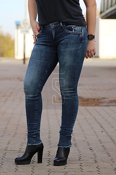 Miracle of Denim Damen Jeans EMMA Skinny Pueto Rico Blue günstig online kaufen