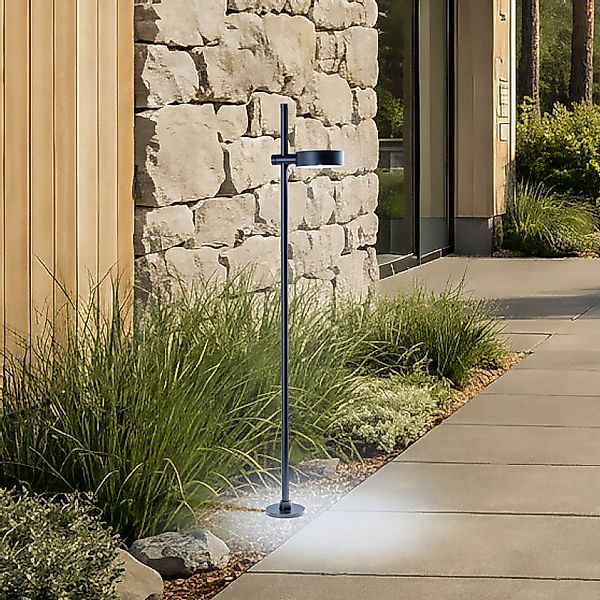 LED-Sockelleuchte Tessa, schwarz, Aluminium, Höhe 100 cm günstig online kaufen