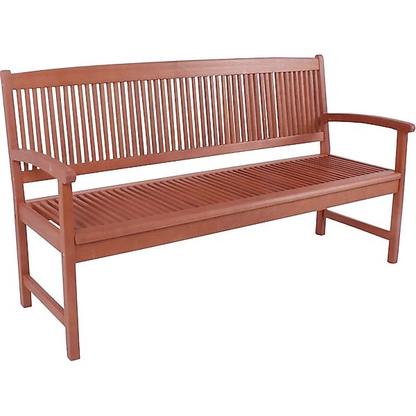 Gartenbank Stockholm 3-Sitzer Eukalyptus Braun 90 x 157 x 60 cm günstig online kaufen