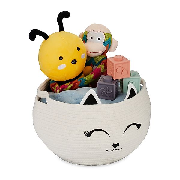 relaxdays Aufbewahrungskorb Kinder Aufbewahrungskorb Katze günstig online kaufen