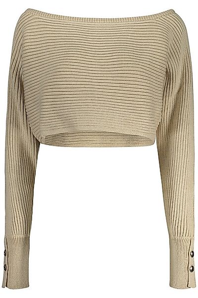 GUESS JEANS Strickpullover Eleganter Beiger Damenpullover – Langarm mit Kon günstig online kaufen