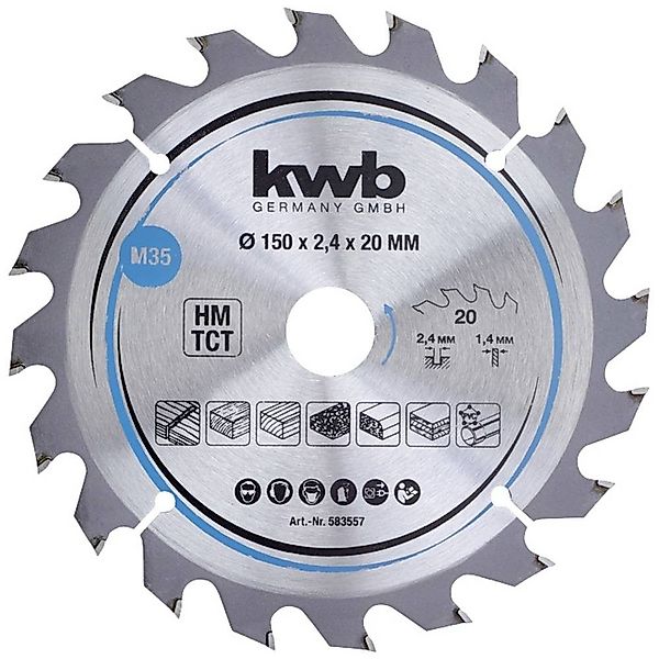 kwb Kreissägeblatt Span-Platten Kreissäge-Blatt, Holz-/Hartholz, 150 günstig online kaufen