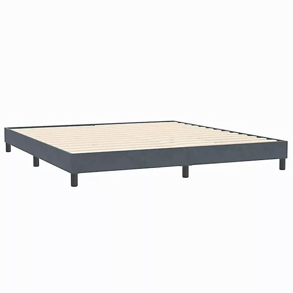 vidaXL Bett Bettgestell ohne Matratze Dunkelgrau 200x220 cm Samt günstig online kaufen