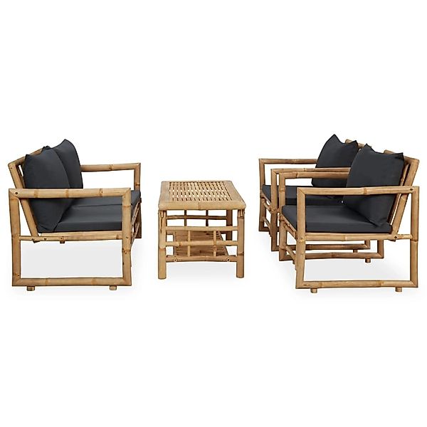 vidaXL Gartenlounge-Set 4-tlg. Garten-Lounge-Set mit Auflagen günstig online kaufen