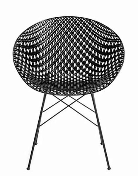 Sessel Smatrik plastikmaterial schwarz / Sitzschale Kunststoff & Fußgestell günstig online kaufen