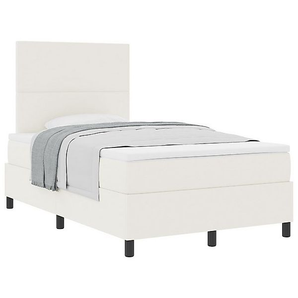 vidaXL Bett Boxspringbett mit Matratze Creme Kleines Doppel Cordstoff (1-tl günstig online kaufen