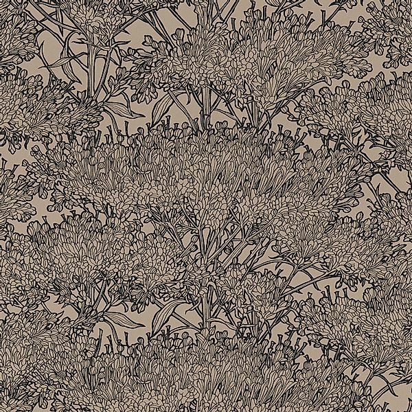 PROFHOME 369725-GU Natur Tapete Floral Matt Braun Grau Beige 0,53 m x 10,05 günstig online kaufen