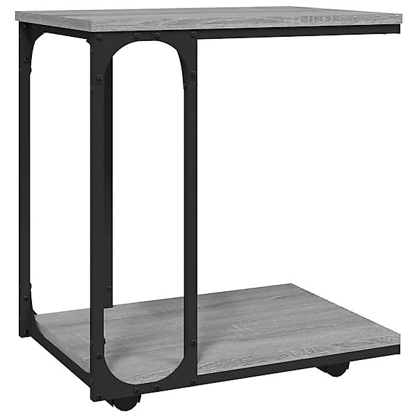 vidaXL Beistelltisch mit Rollen Grau Sonoma 50x35x55,5cm Holzwerkstoff günstig online kaufen