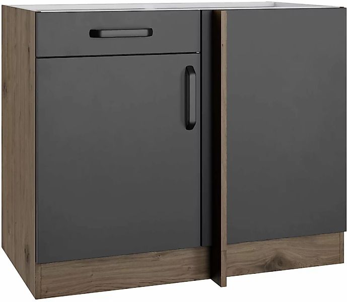 wiho Küchen Eckunterschrank "Elba", Breite: 110 cm, mit Schubkasten und zus günstig online kaufen