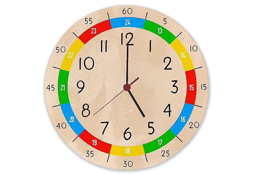 speecheese Wanduhr Lernuhr für Kinder Wanduhr aus Glas günstig online kaufen