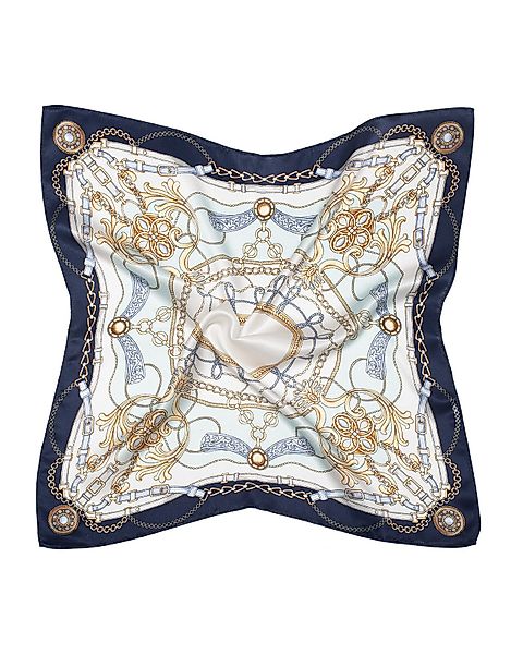MayTree Seidentuch quadratisch Barock 53x53 blau, günstig online kaufen