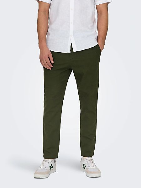 ONLY & SONS Stoffhose "ONSLINUS CROP 0007 COT LIN PNT NOOS", mit Leinen günstig online kaufen