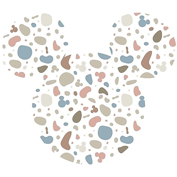 Komar Wandtattoo »Mickey Head Terrazzo Bambino - Größe 125 x 125 cm« rund u günstig online kaufen