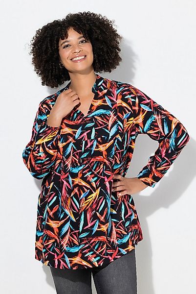 Angel of Style Tunika Tunika A-Linie Blätter-Muster günstig online kaufen