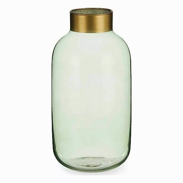 Vase Weich Golden Grün Glas (14,5 X 29,5 X 14,5 Cm) günstig online kaufen