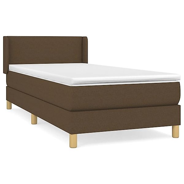 vidaXL Boxspringbett mit Matratze Dunkelbraun 80x200 cm Stoff 3130068 günstig online kaufen