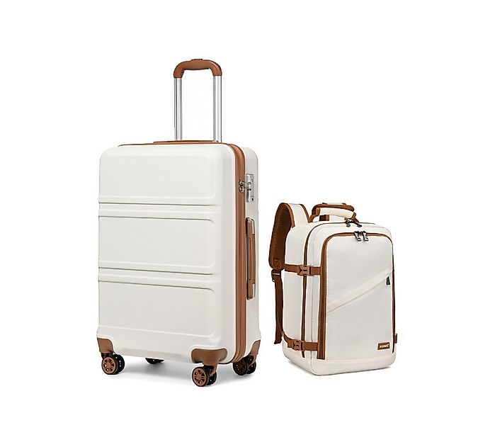 KONO Kofferset 2-teiliges Set, Hartschalen-Koffer (52cm Höhe) + Rucksack (4 günstig online kaufen