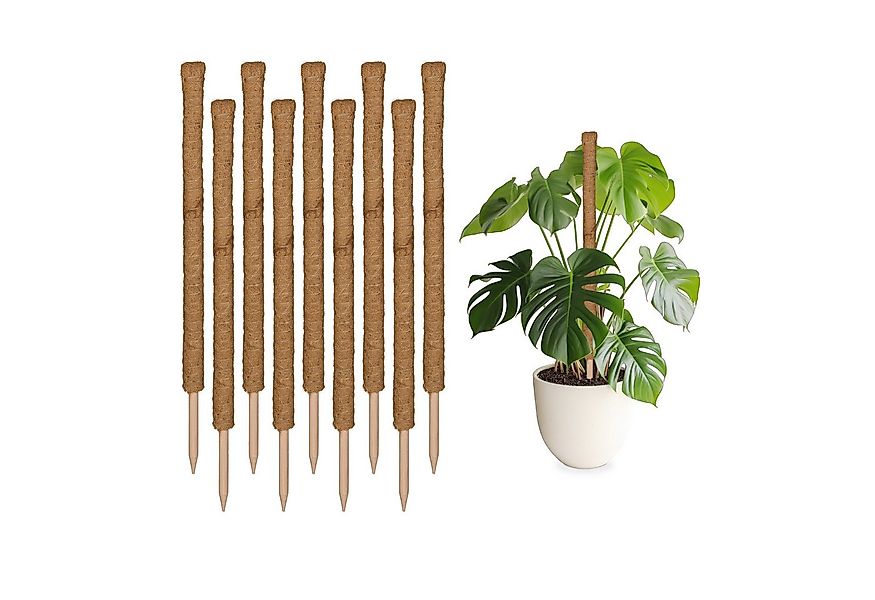 relaxdays Rankhilfe 10er Set Kokosstäbe 90 cm, 10 St. günstig online kaufen
