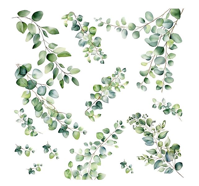 nikima Wandtattoo 261 Wandtattoo Eukalyptus Ranken - Größe 750 x 420 mm (PV günstig online kaufen