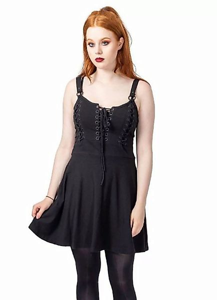 Poizen Industries Minikleid Malice Dress Gothic Schnürung Trägerkleid günstig online kaufen