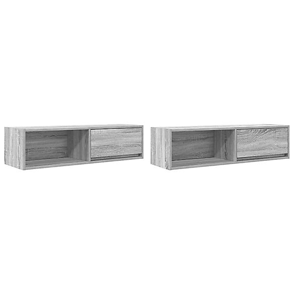 vidaXL TV-Schränke 2 Stk Grau Sonoma 100x31x25,5 cm Holzwerkstoff 861483 günstig online kaufen
