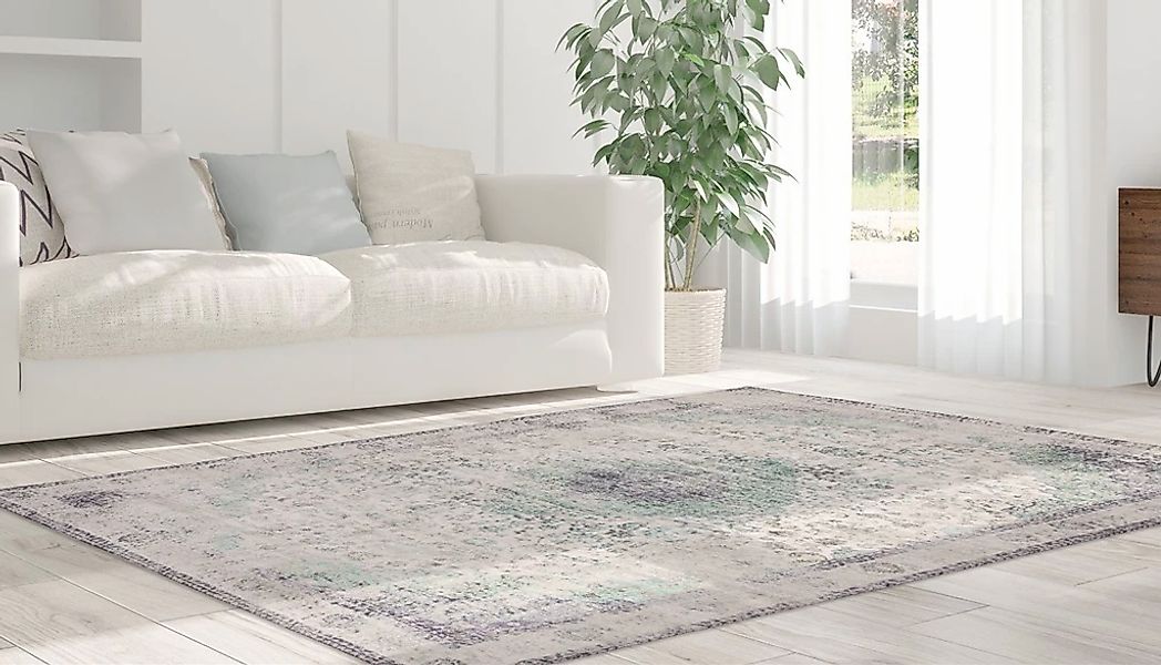 calo-deluxe Teppich "Layata 8031" rechteckig 9 mm Höhe Kurzflor, Wohnzimmer günstig online kaufen