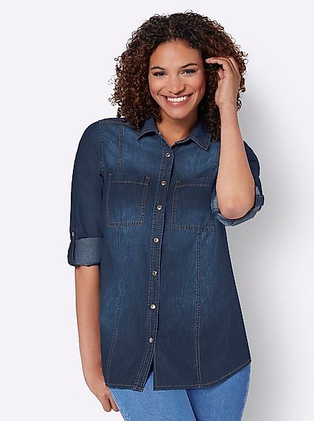 Witt Klassische Bluse Jeansbluse Langarm günstig online kaufen