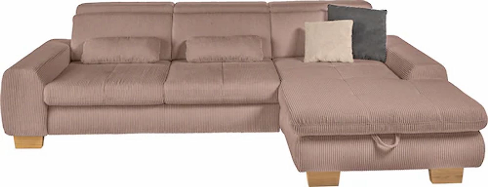 set one by Musterring Ecksofa Kopteil verstellbar, mit Bettfunktion, in Cor günstig online kaufen