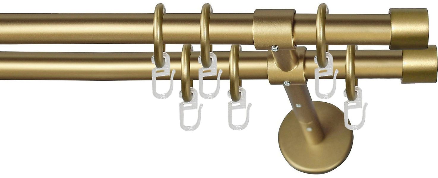 GARESA Gardinenstange "RUSTIKA" Ø 16 mm 2 läufig-läufig Wunschmaßlänge rust günstig online kaufen