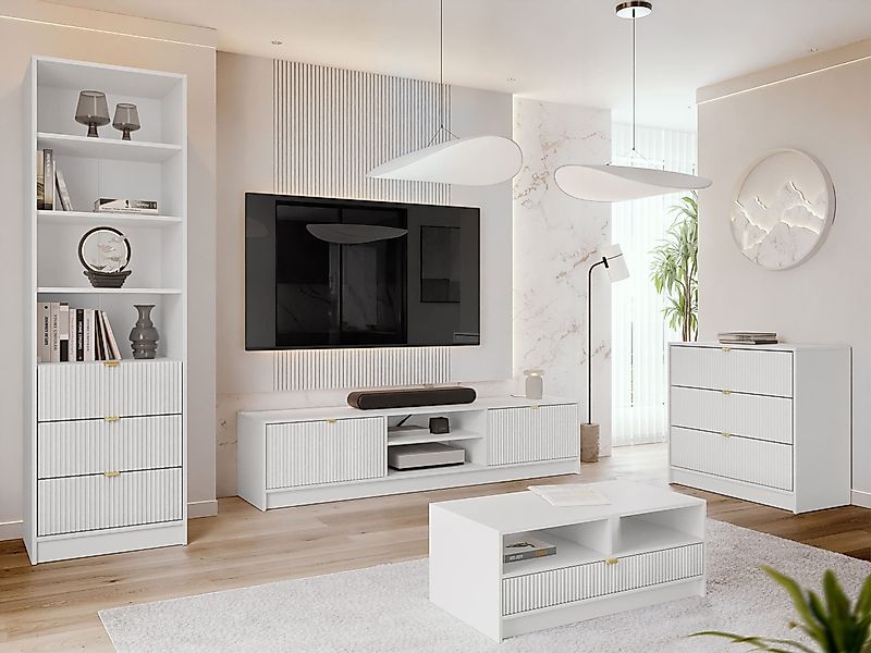 MIRJAN24 Wohnzimmer-Set Tireno VII, (4er-Set, Kommode, günstig online kaufen