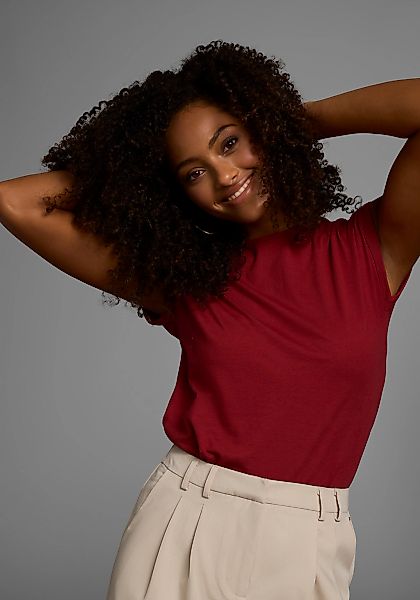 Boysens T-Shirt, Kurzarm, unifarben, Rundhals, für Freizeit und Alltag günstig online kaufen