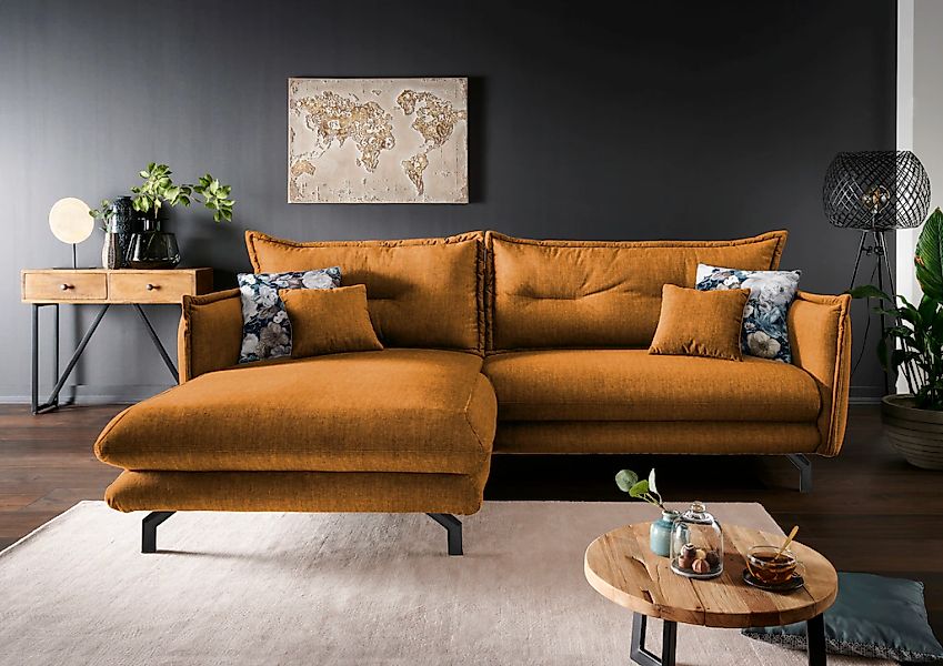 Home affaire Ecksofa "LAVA Breite 255 cm, modern und elegant, aktuelle Kiss günstig online kaufen