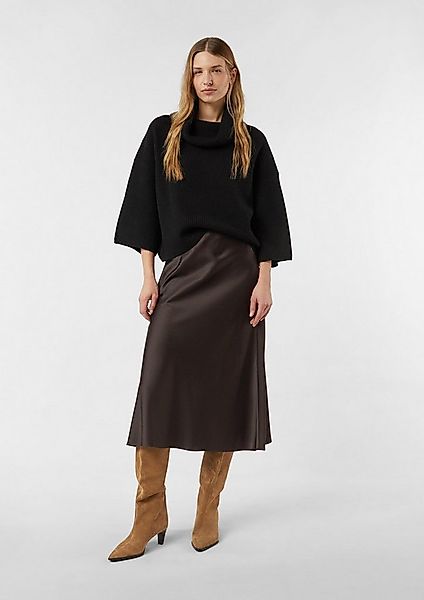 comma Maxirock Rock Fließender Satinrock in Midi-Länge günstig online kaufen