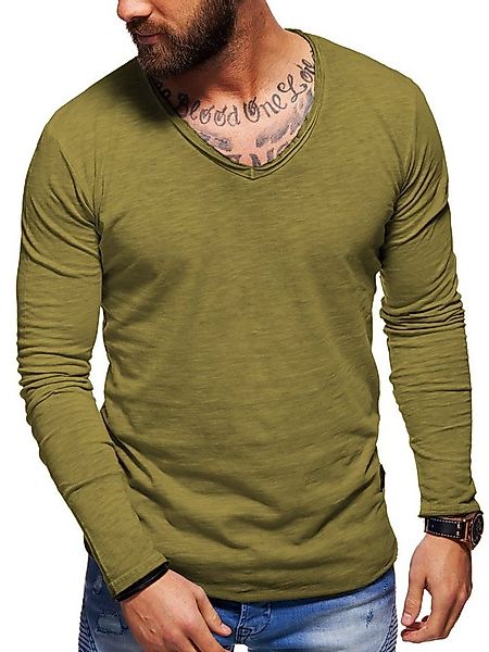 Style-Division Longsleeve SDJOLIET Basic V-Neck im Oversize-Look günstig online kaufen