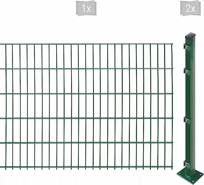 Arvotec Doppelstabmattenzaun "EASY 103 zum Aufschrauben", Zaunhöhe 103 cm, günstig online kaufen