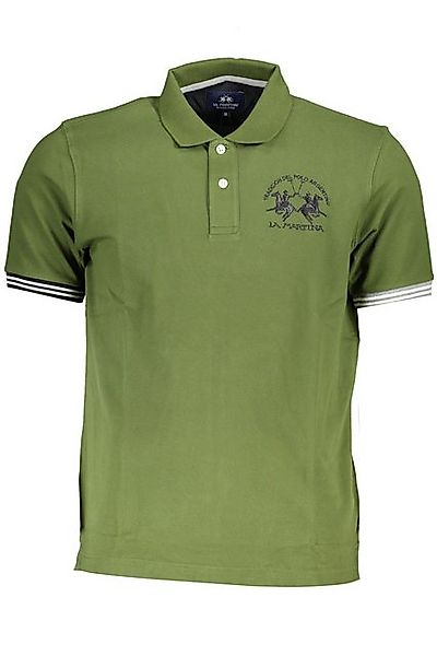 La Martina Poloshirt Herren Kurzarm-Polo in Grün mit Stickerei und günstig online kaufen