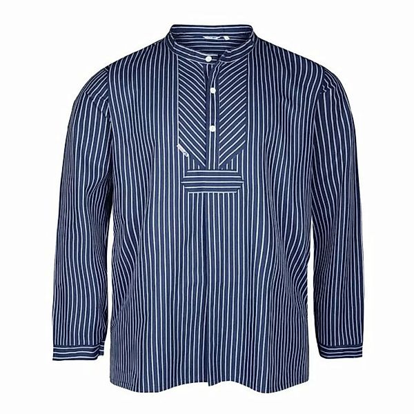 modAS Streifenhemd Übergrößen Fischerhemd blau-weiß gestreift von modAS günstig online kaufen