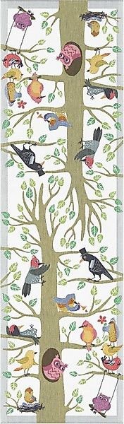 EKELUND MASTER WEAVERS 1692 Tischläufer Vårfåglar 35x120 cm, Pixel gewebt ( günstig online kaufen
