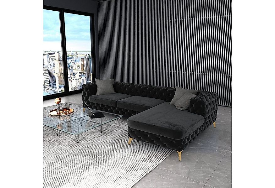 Sofa Dreams Ecksofa Polster Stoffsofa Samtstoff Ecksofa Cordoba L Form kurz günstig online kaufen