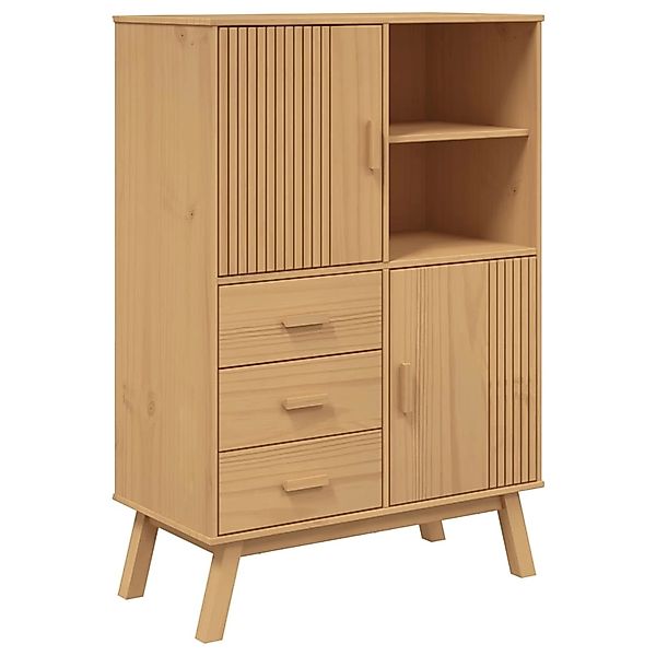 vidaXL Highboard OLDEN Braun 85x43x125 cm Massivholz Kiefer 358615 günstig online kaufen