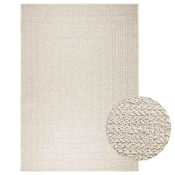 vidaXL Teppich ZIZUR Creme 200x290 cm Jute-Optik Indoor und Outdoor 4010368 günstig online kaufen