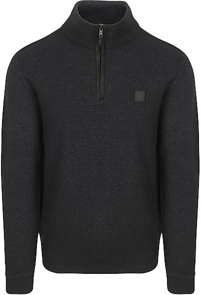 Petrol Half Zip Pullover Melange Navy - Größe XXL günstig online kaufen