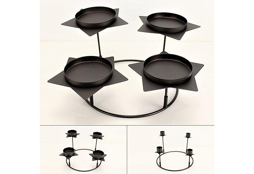 Online-Fuchs Kerzenständer - Kerzenhalter mit STERNEN aus Metall für den Ad günstig online kaufen