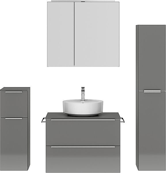 nobilia® Badmöbel-Set »Alvene«, (4 St., vormontiert, mit Soft-Close), inkl. günstig online kaufen