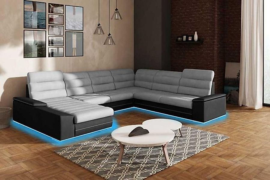 Xlmoebel Ecksofa Wohnlandschaft Sofa Bezugsstoff Stoff Leder Ecksofa Schlaf günstig online kaufen